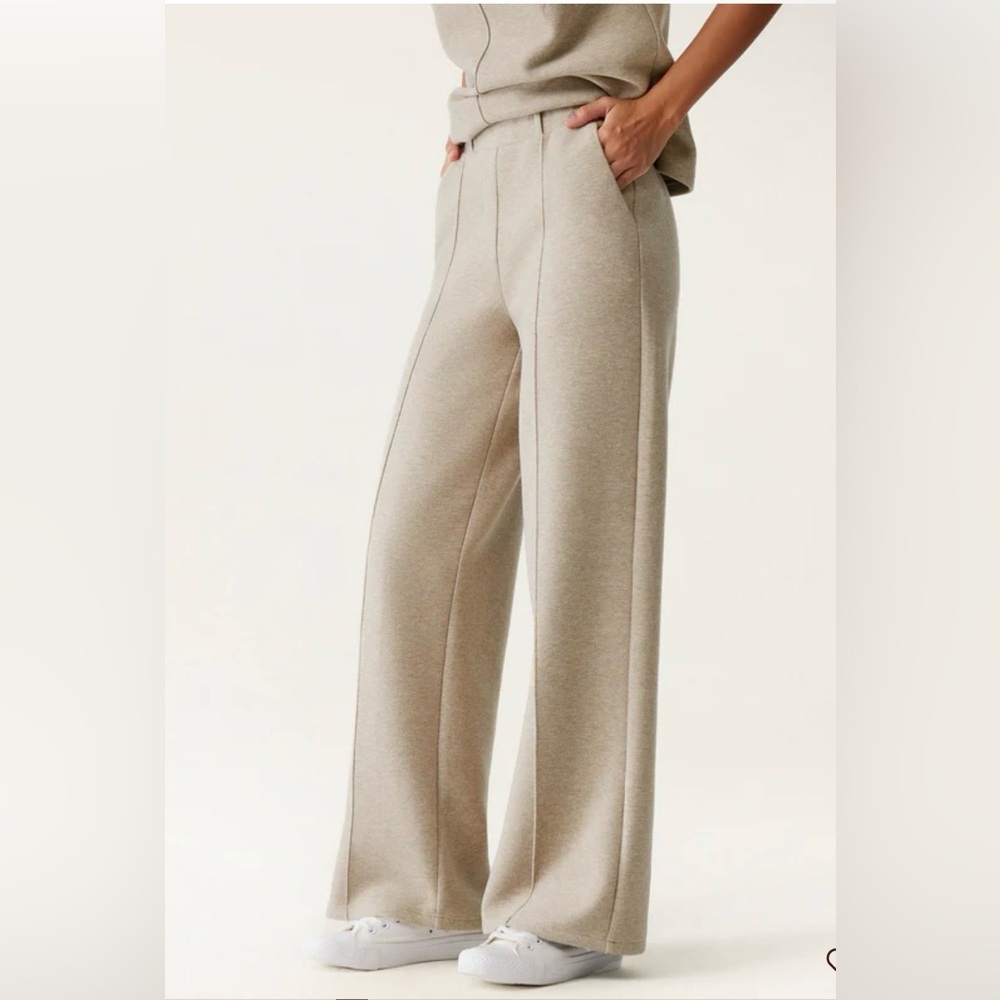 OGL FuzzLuxe High Waisted Straight Leg Pull On Pant Color: Heather Morganite